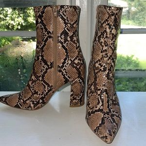 Jeffrey Campbell Siren Snakeskin Bootie